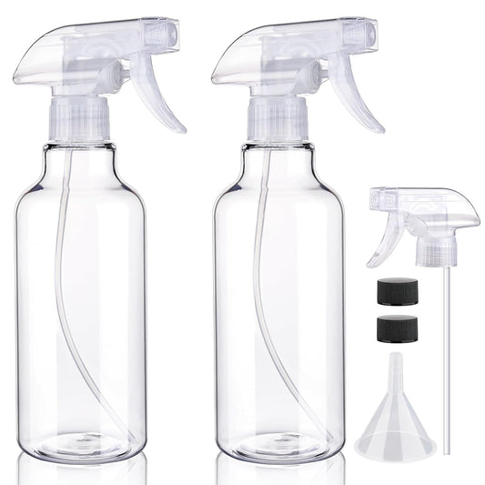 Plastic Spray Bottles Empty Spray Bottle 16.9oz/500ml 2 Pack Heavy Duty Spraying Bottles