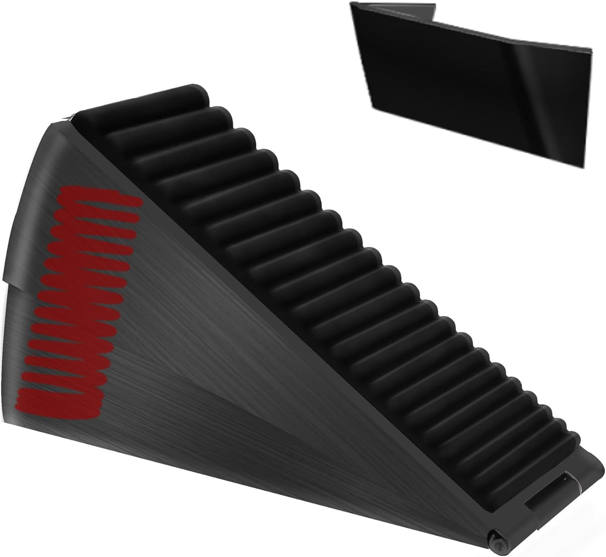 Heavy Duty Door Stopper Adjustable Spring Large Stoppers Wedge, Tall up to 3 Inches Doorstop