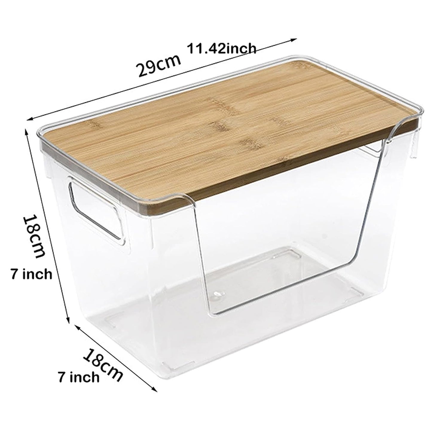 Trash Bag Holders with Bamboo Lids 2 Pack, Garbage Bag Dispenser with Lid, Open Front Stackable