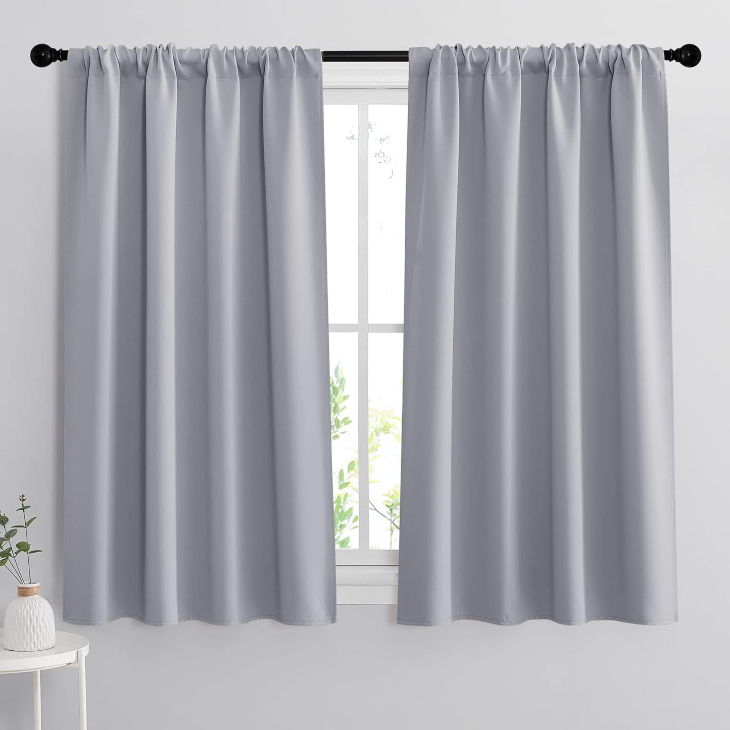 RYB HOME Blackout Curtains for Bedroom - Small Window Treatment Panels Full Privacy Thermal
