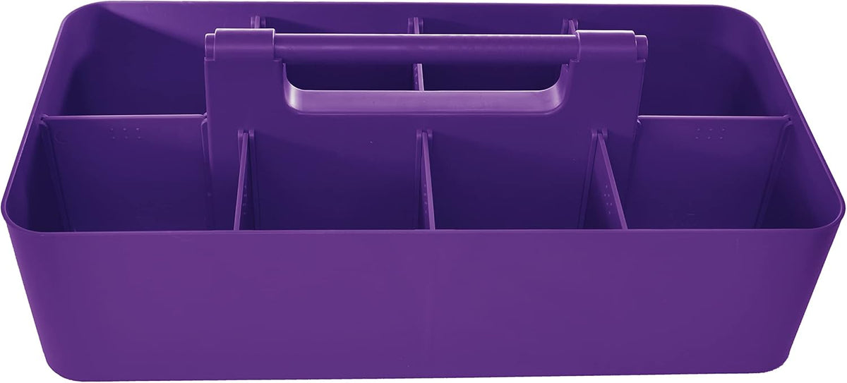 2 PACK Portable DIY 8 Dividers Durable Plastic Tote Tool & Supply Cleaning Caddy with Handle Made