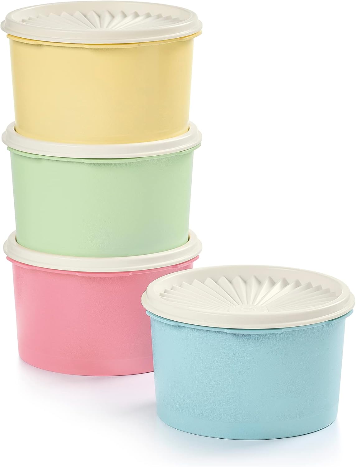 Tupperware Heritage Collection 8 Piece Food Storage Canister Set in Vintage Colors, Dishwasher Safe