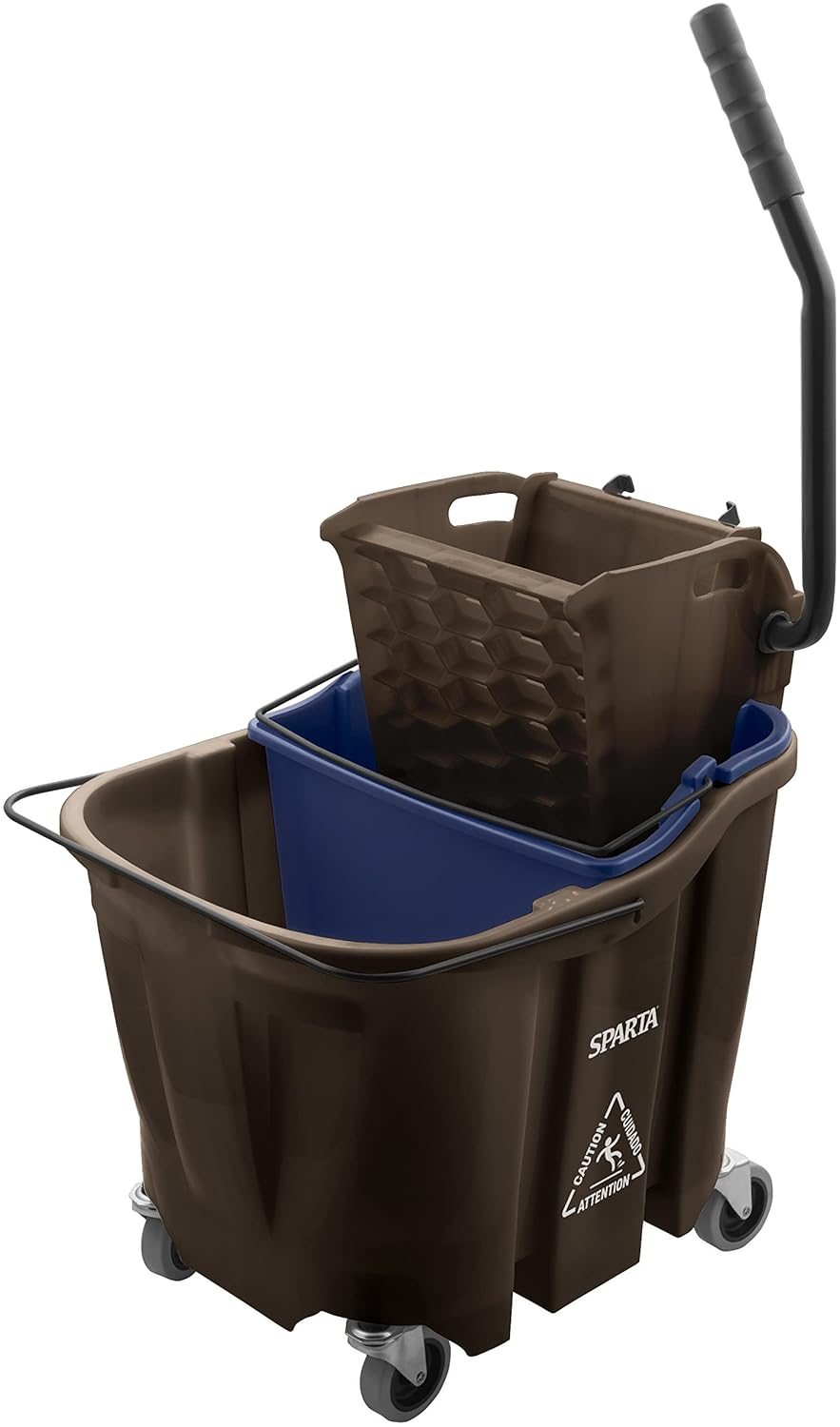 Carlisle FoodService Products Omnifit Mop Bucket with Side Press Wringer and Soiled Water Insert