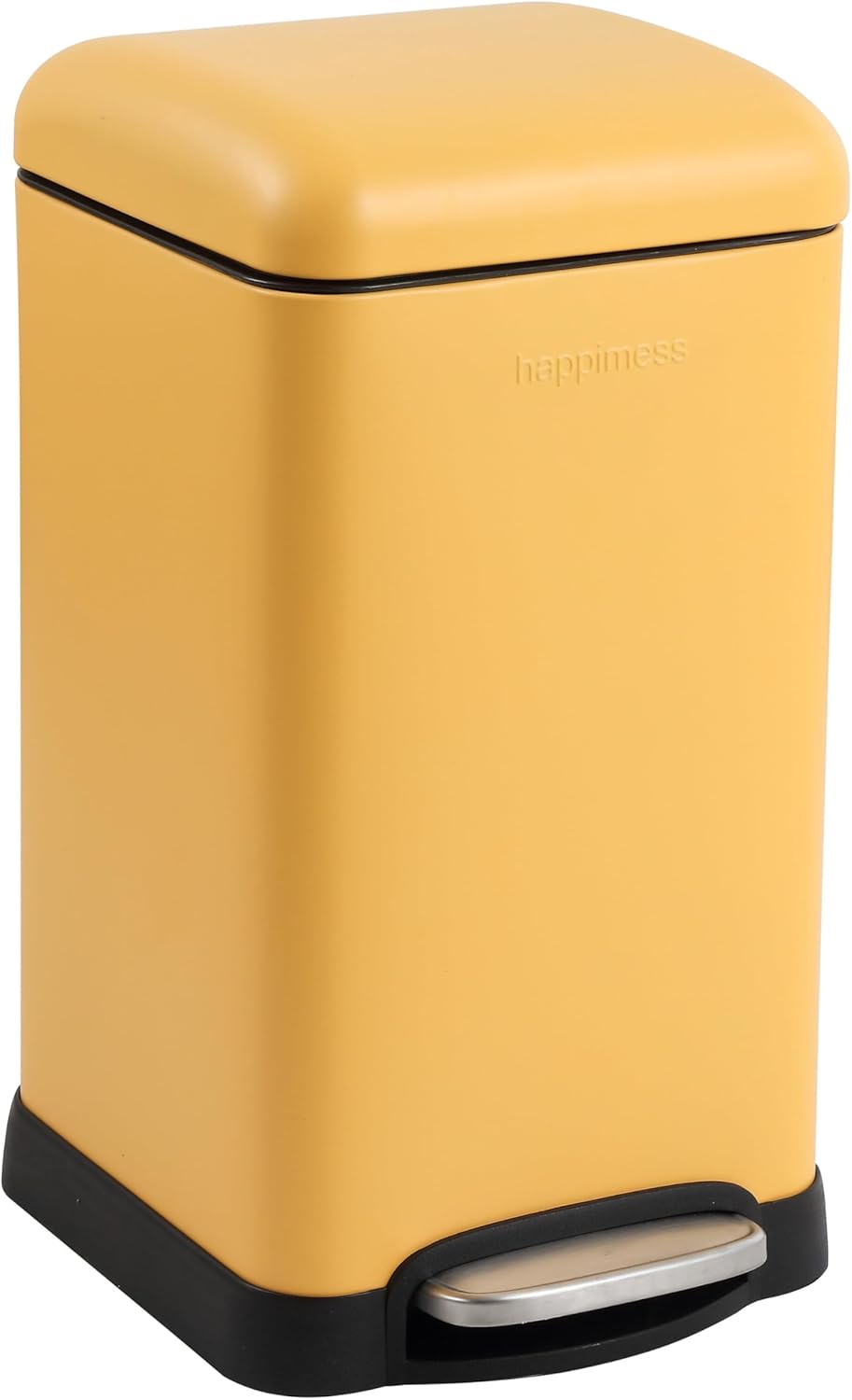 happimess HPM1012L Betty Retro Mini 3.2-Gallon Step-Open Trash Can, Daffodil Yellow for Home
