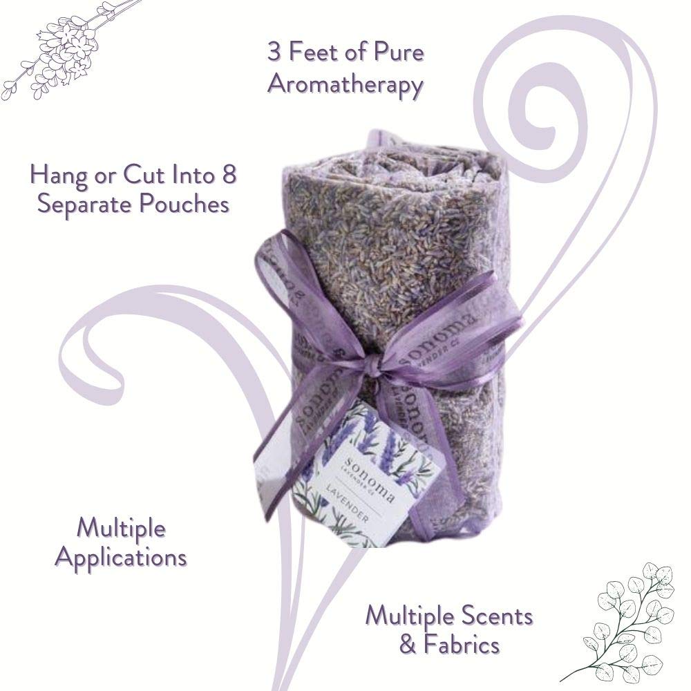 Sonoma Lavender Dried Lavender Sachets by The Yard for Drawers and Closets, Natural Air Freshener