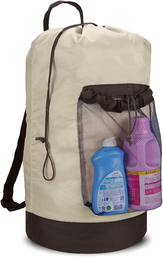 Dalykate Backpack Laundry Bag, 115L Large Hamper with Shoulder Straps, Drawstring Closure, Mesh