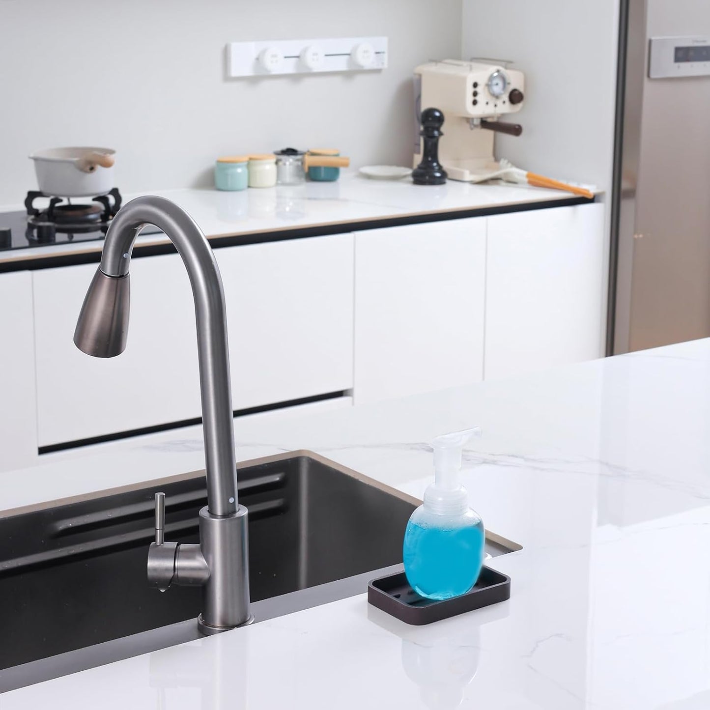 Silicone Kitchen Sink Organizer Tray for Multiple Usage,Easy Clean Sponges Holder for Kitchen