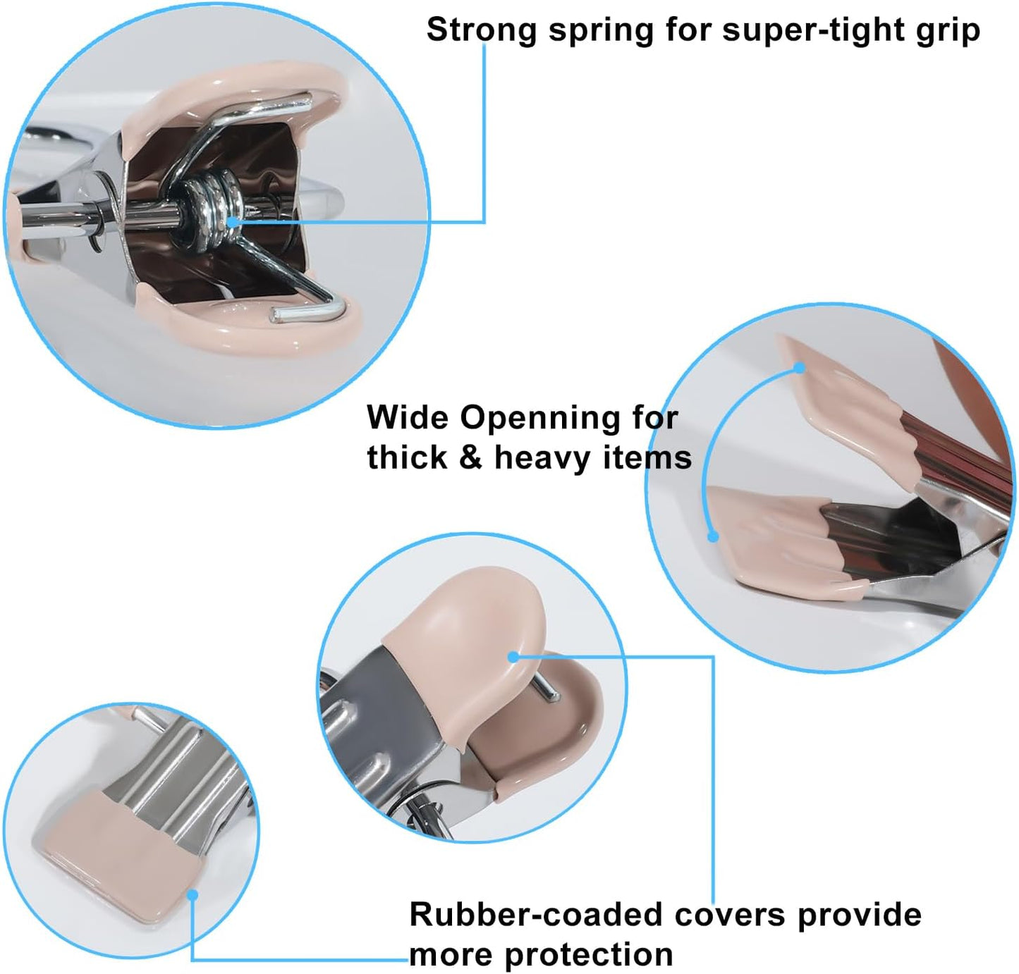 15/30Pcs Upgrade Double Head Clamp Dipped Clothespin for Laundry Hooks with Clips, Boot Holder