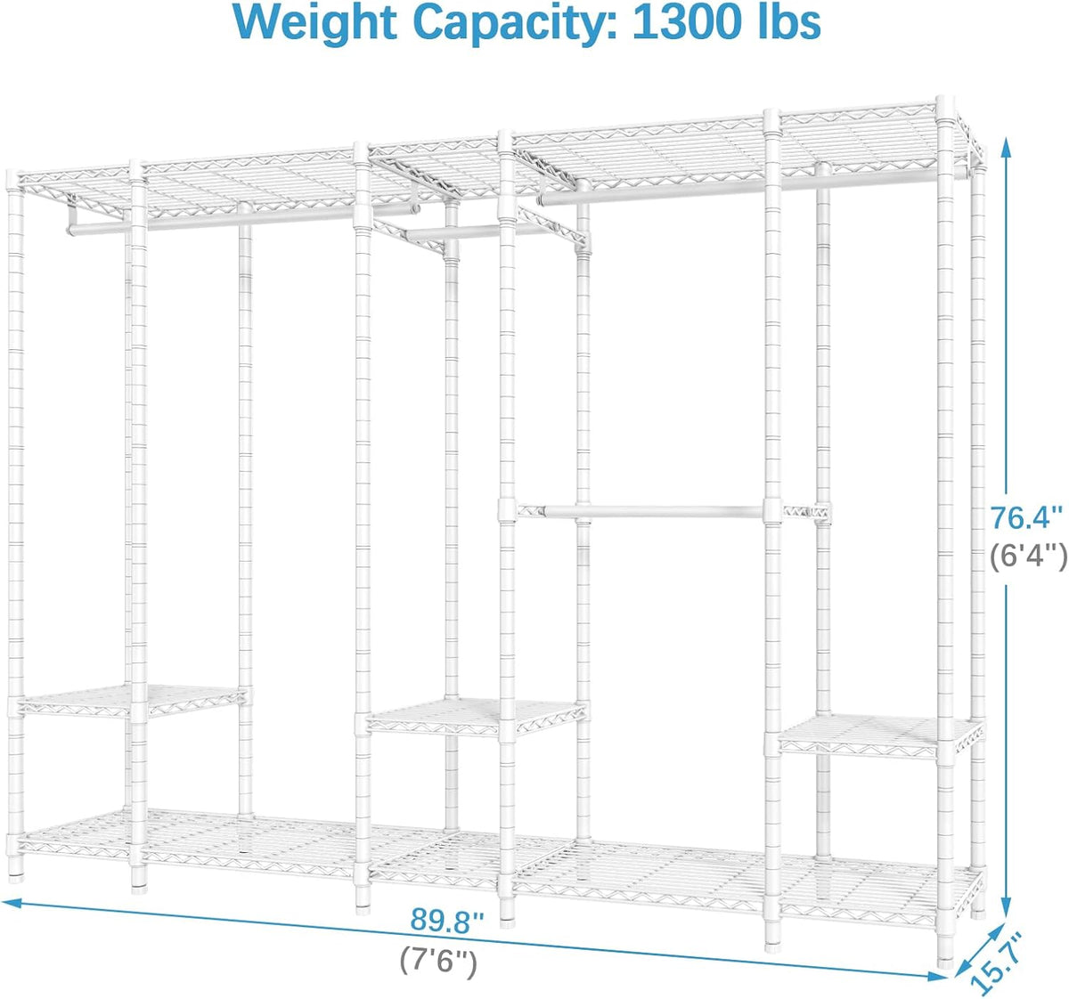 VIPEK V50 Extra Large Portable Closet Rack Bedroom Armoire Freestanding Wardrobe Closet, Heavy Duty