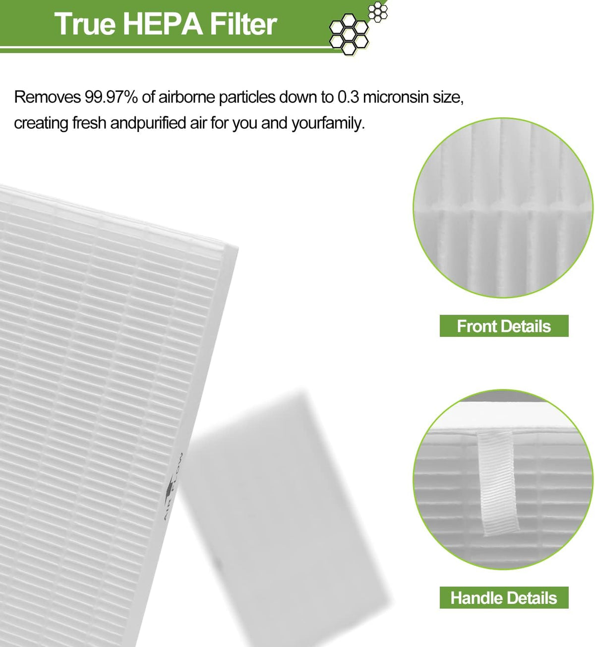 Smilyan 9 Pack Hpa300 HEPA Replacement Filter R for Honeywell HPA300 HPA200 HPA100 HPA090 Series