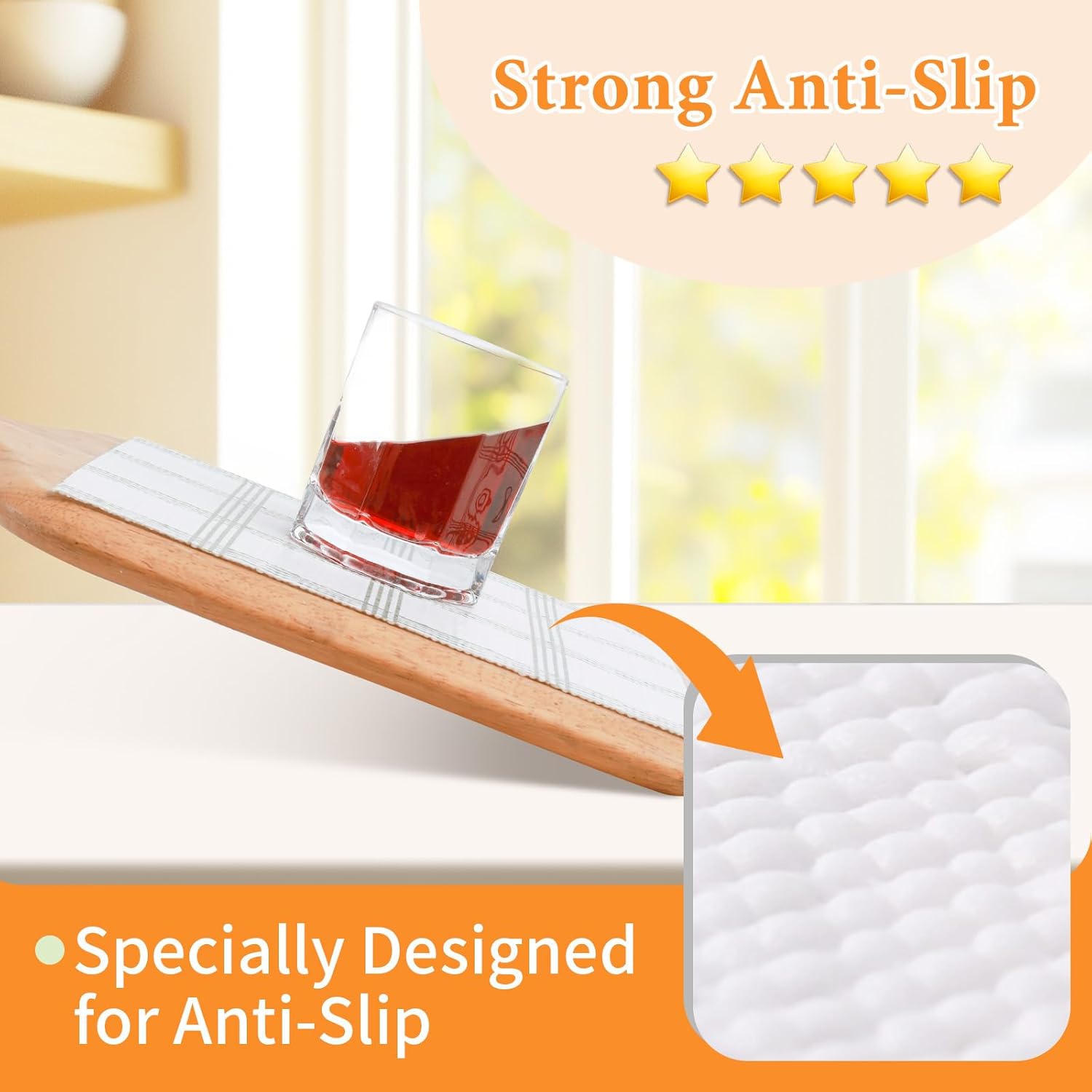 Shelf Liner for Kitchen Cabinets Non Adhesive Drawer Liner Non-Slip Thickened Shelf Liner Paper