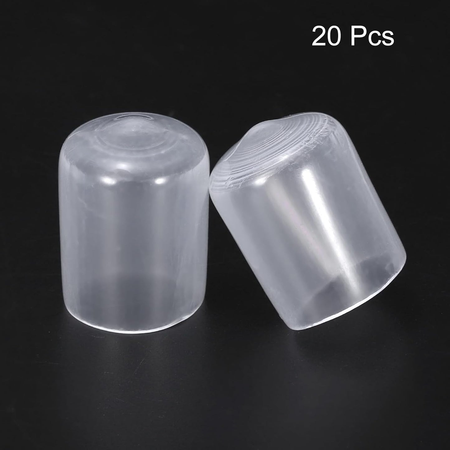 uxcell 20pcs Rubber End Caps 16mm(5/8") ID Vinyl PVC Round Tube Bolt Cap Cover Screw Thread