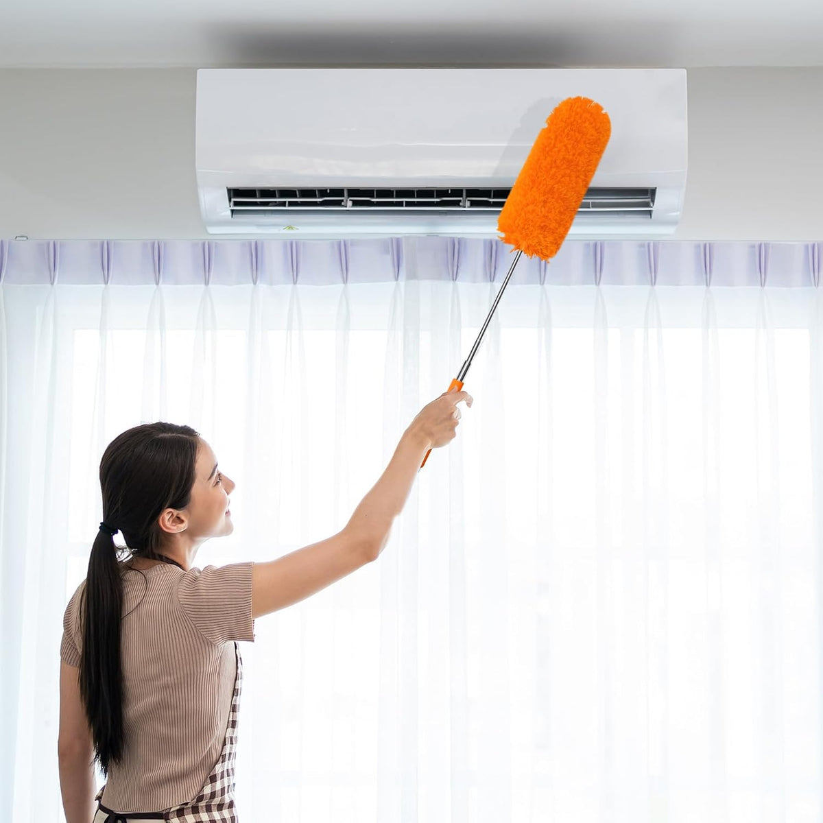 Tanlade 12 Pcs Microfiber Feather Duster for Cleaning 13-31 Inch Extendable Cobweb Dusters Ceiling