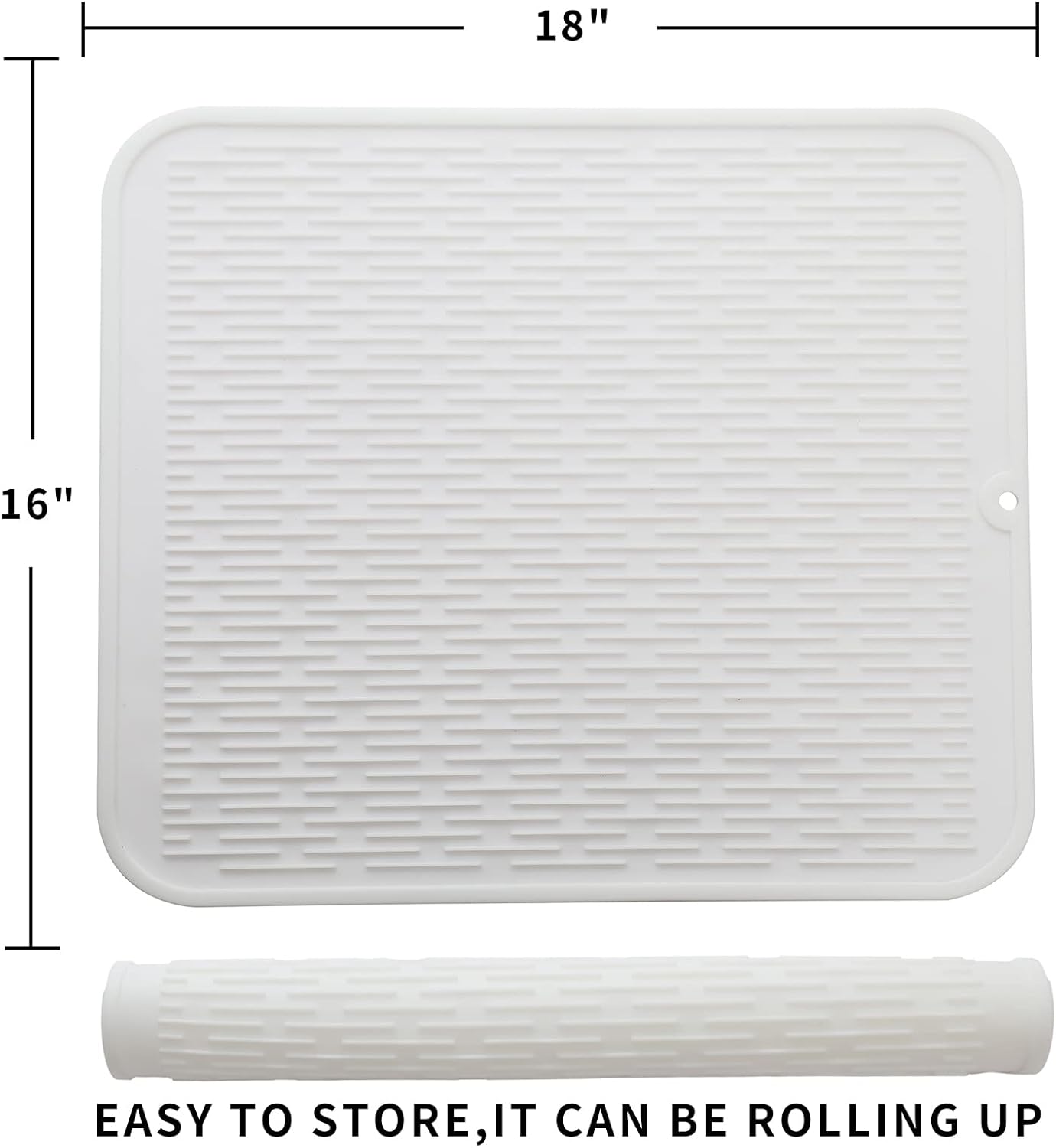 Silicone Dish Drying Mat for Multiple Usage,Easy clean,Eco-friendly,Heat-resistant Silicone Mat for