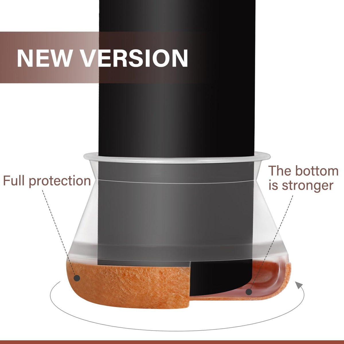 Chair Leg Floor Protectors Round Chair Leg Protectors for Hardwood Floors Silicone Caps Felt