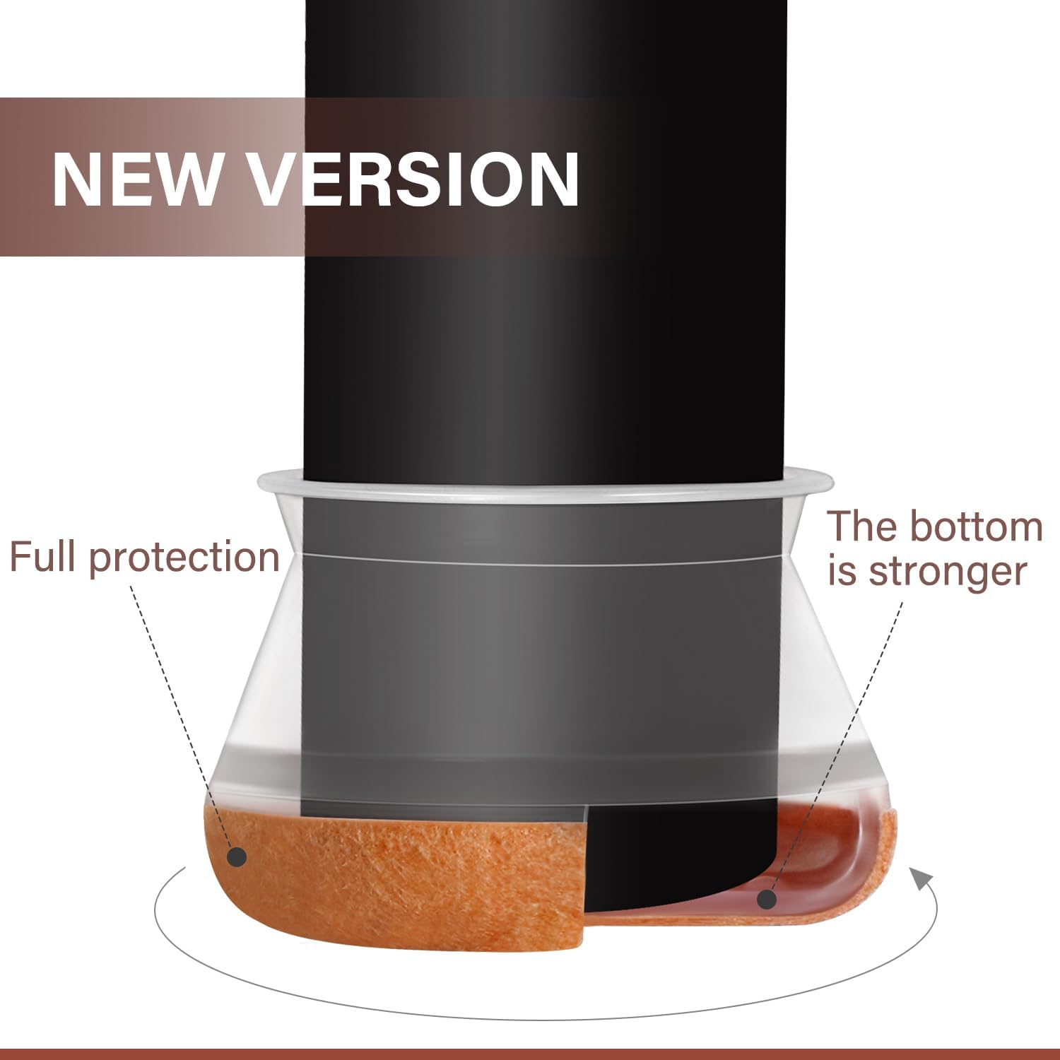 Chair Leg Floor Protectors Round Chair Leg Protectors for Hardwood Floors Silicone Caps Felt