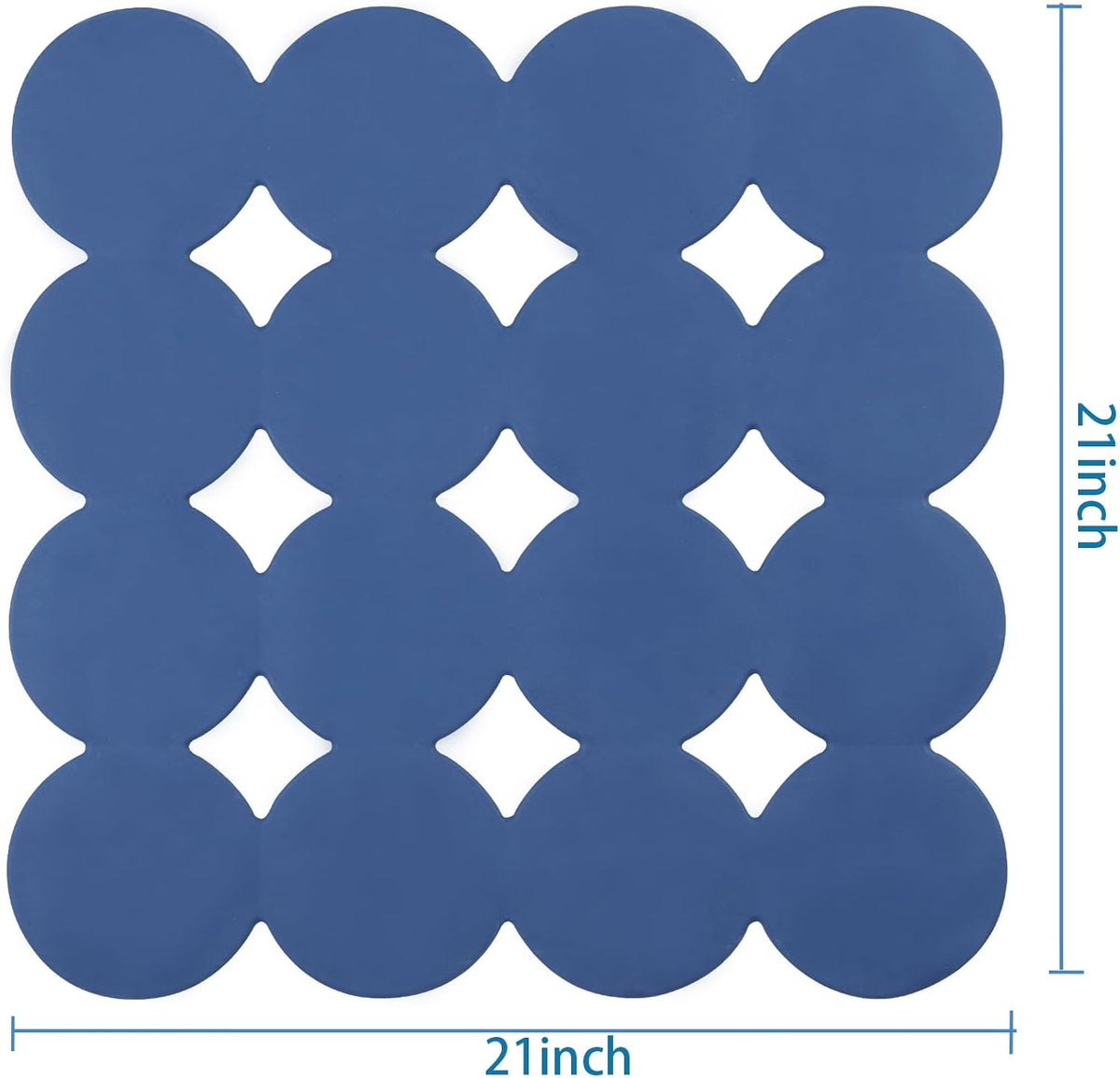 Square Shower Mat Nonslip - Rubber Bathtub Mat with Suction Cups for Inside Shower Bathroom Floor