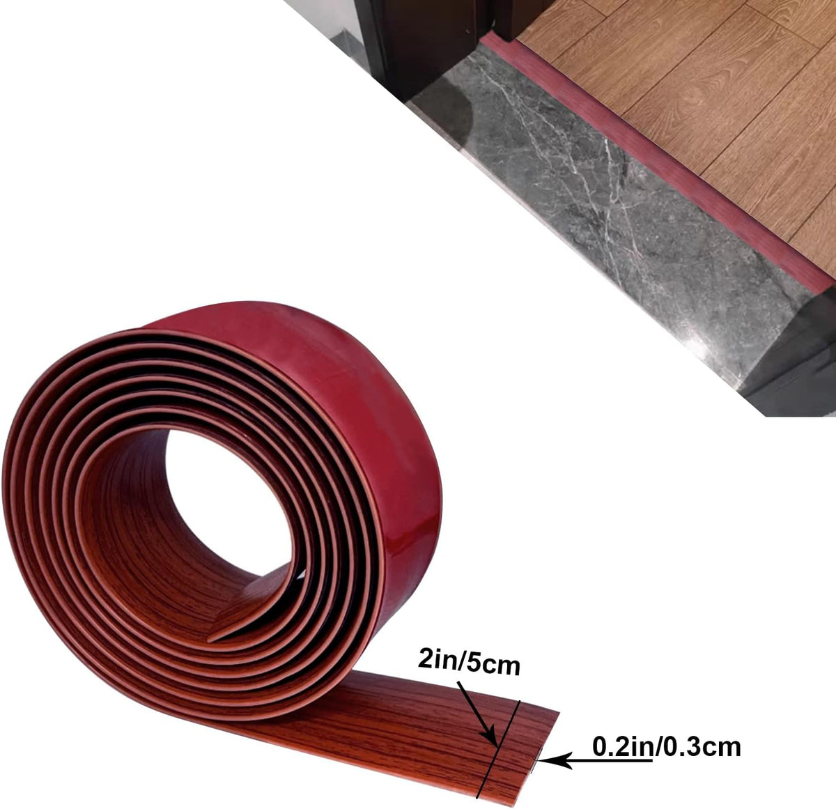 Floor/Door Flat Transition Strip & Self Adhesive Floor Vinyl Floor Edge Trim Laminate Floor Gap