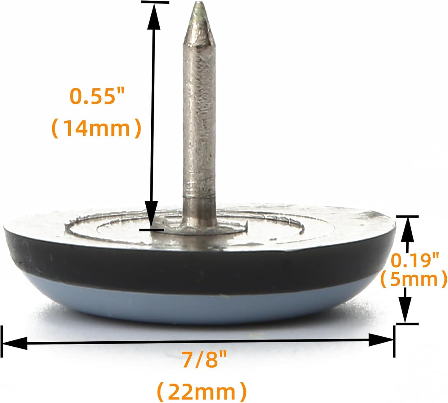 Furniture Sliders-Furnigear (Teflon) Nail in Chair Glides for Carpet - Move Your Furniture Easily &