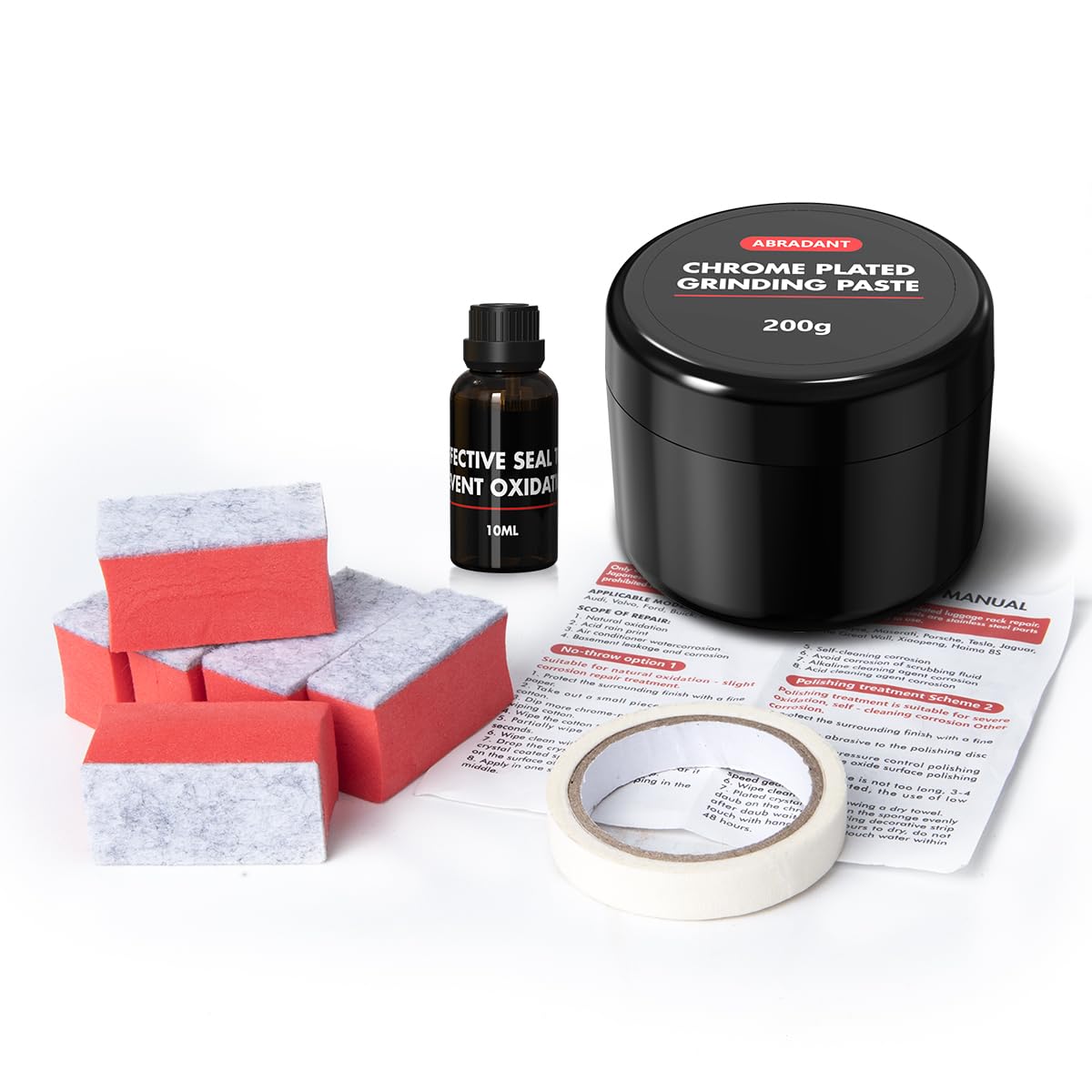 Metal Polish Restorer and Protectant, Chrome Cleaner and Polish for Cars, Removes Oxidation and