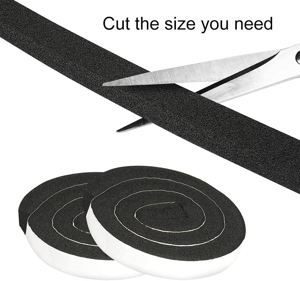 YIJUHOU 2 Rolls 1.18 Inch X 1 Inch Open Cell Foam Tape for Window Air Conditioner Insulation,High