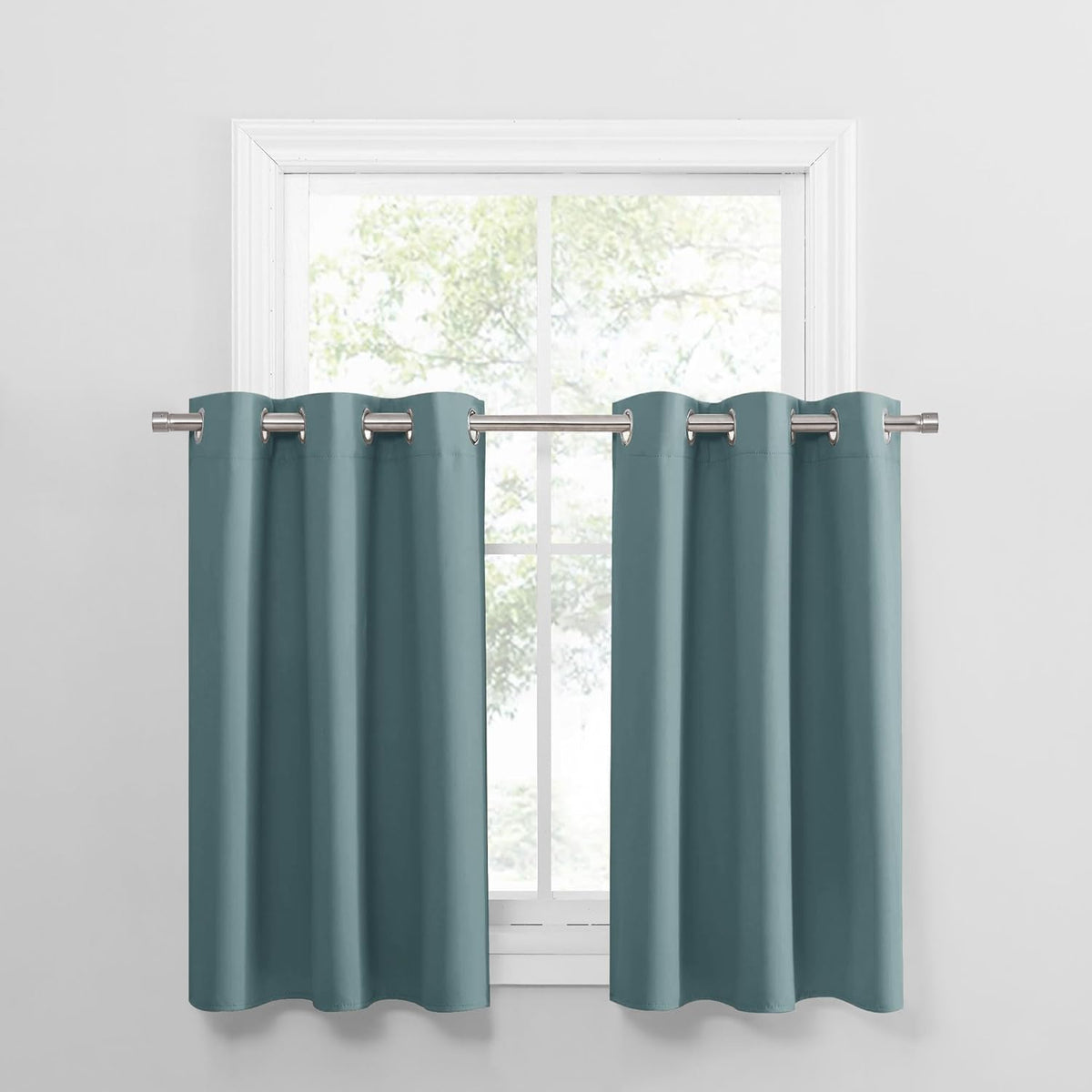 PONY DANCE Small Curtains Blackout, Privacy Energy Efficiency Mini Curtains for Kids Bedroom RV