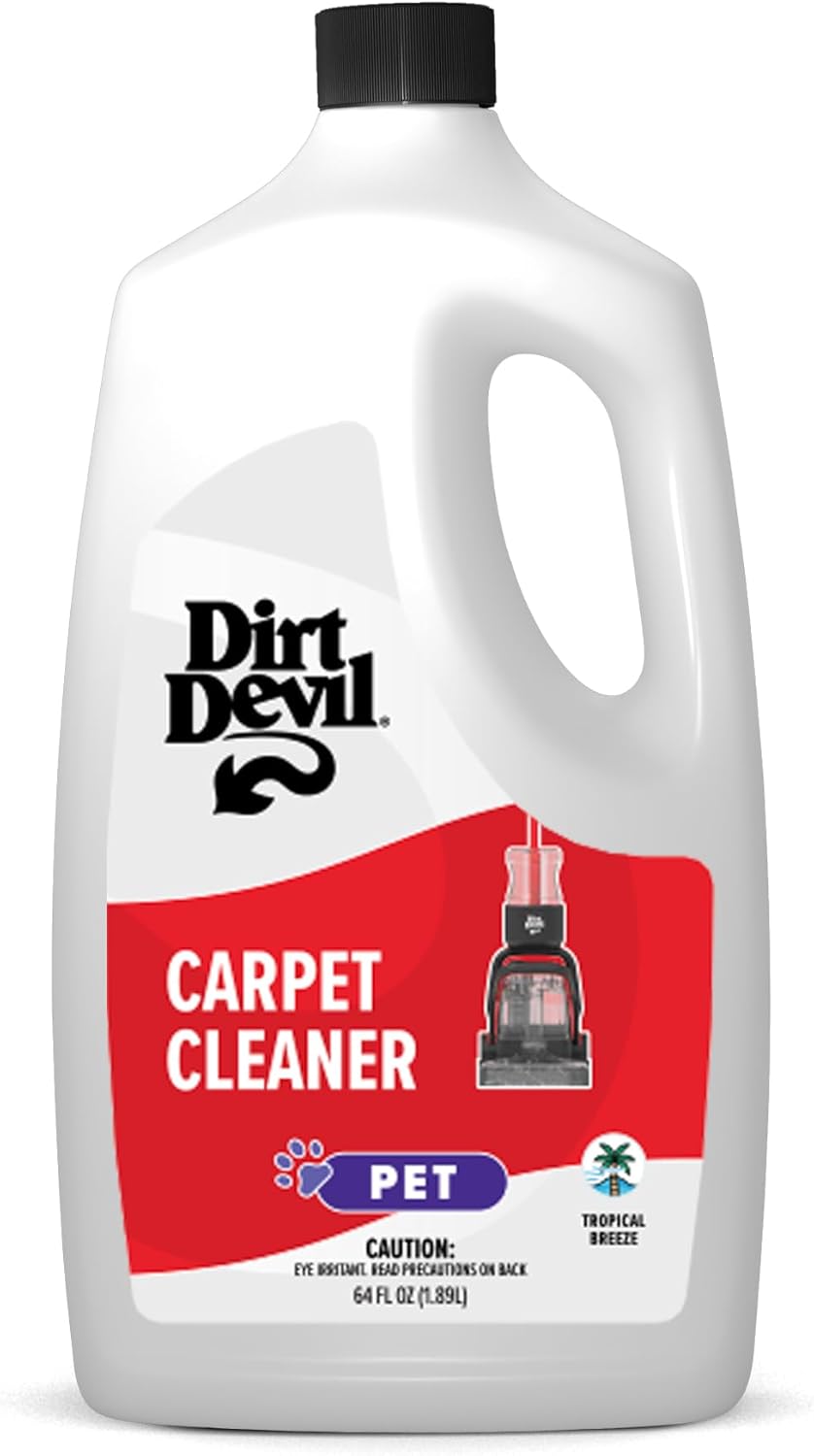 Dirt Devil Pet Carpet Cleaner Solution, 64 oz., Tropical Breeze Scent, Carpet Shampoo Solution