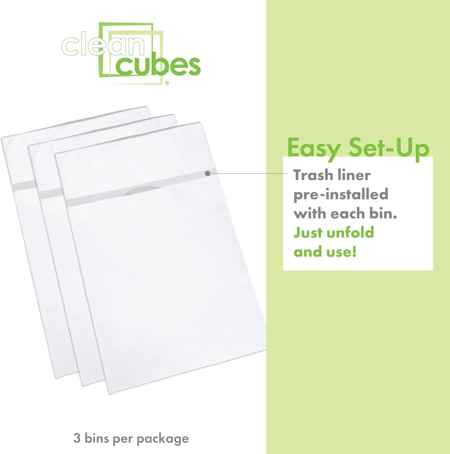 30 Gallon Disposable Pop-Up Trash Cans (3-Pack) with Fitted Bags – Foldable Garbage & Recycling