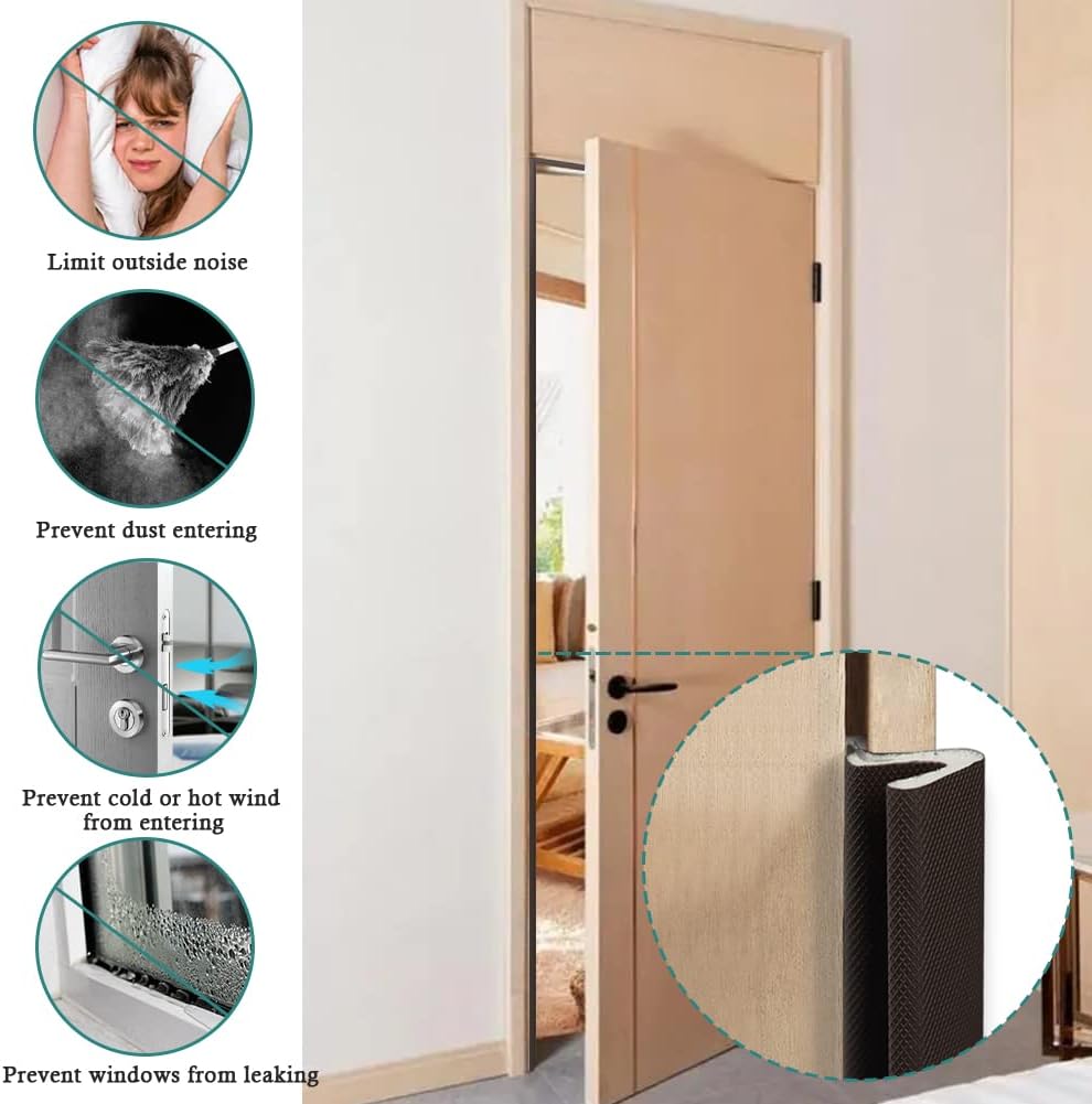 Kerf Weather Stripping Door Seal Strip 26 Ft Q Foam Door Weatherstrip Seal with Slot Card Slot