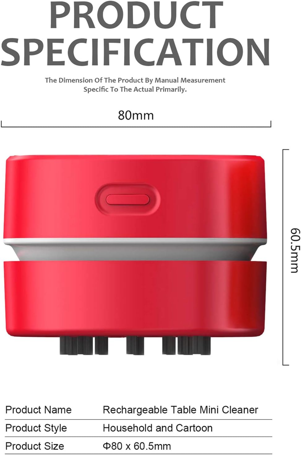 ODISTAR Desktop Vacuum Cleaner,Mini Table dust Sweeper Energy Saving,High Endurance up to 400