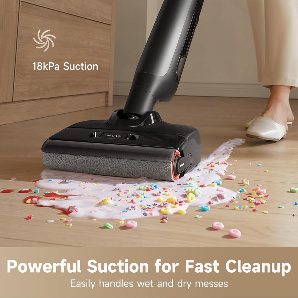 MOVA M10 Cordless Wet Dry Vacuum Cleaner 180° Lie-Flat Smart Vacuum Mop All in One for Hard Floor