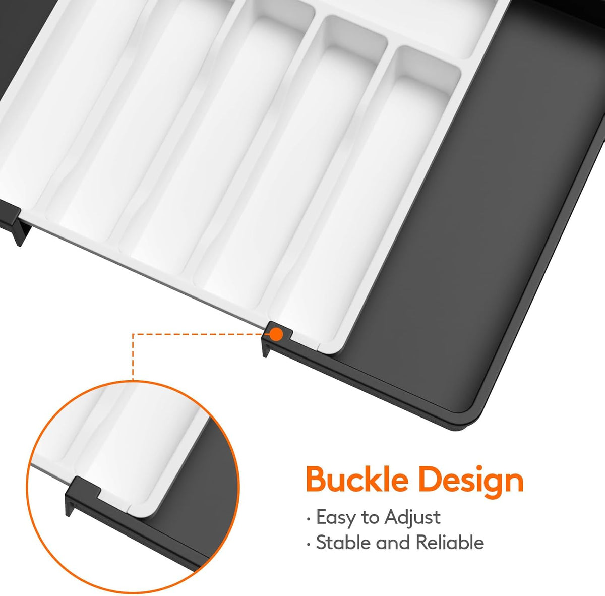 Lifewit Silverware Drawer Organizer, Expandable Utensil Tray for Kitchen, BPA Free Flatware and