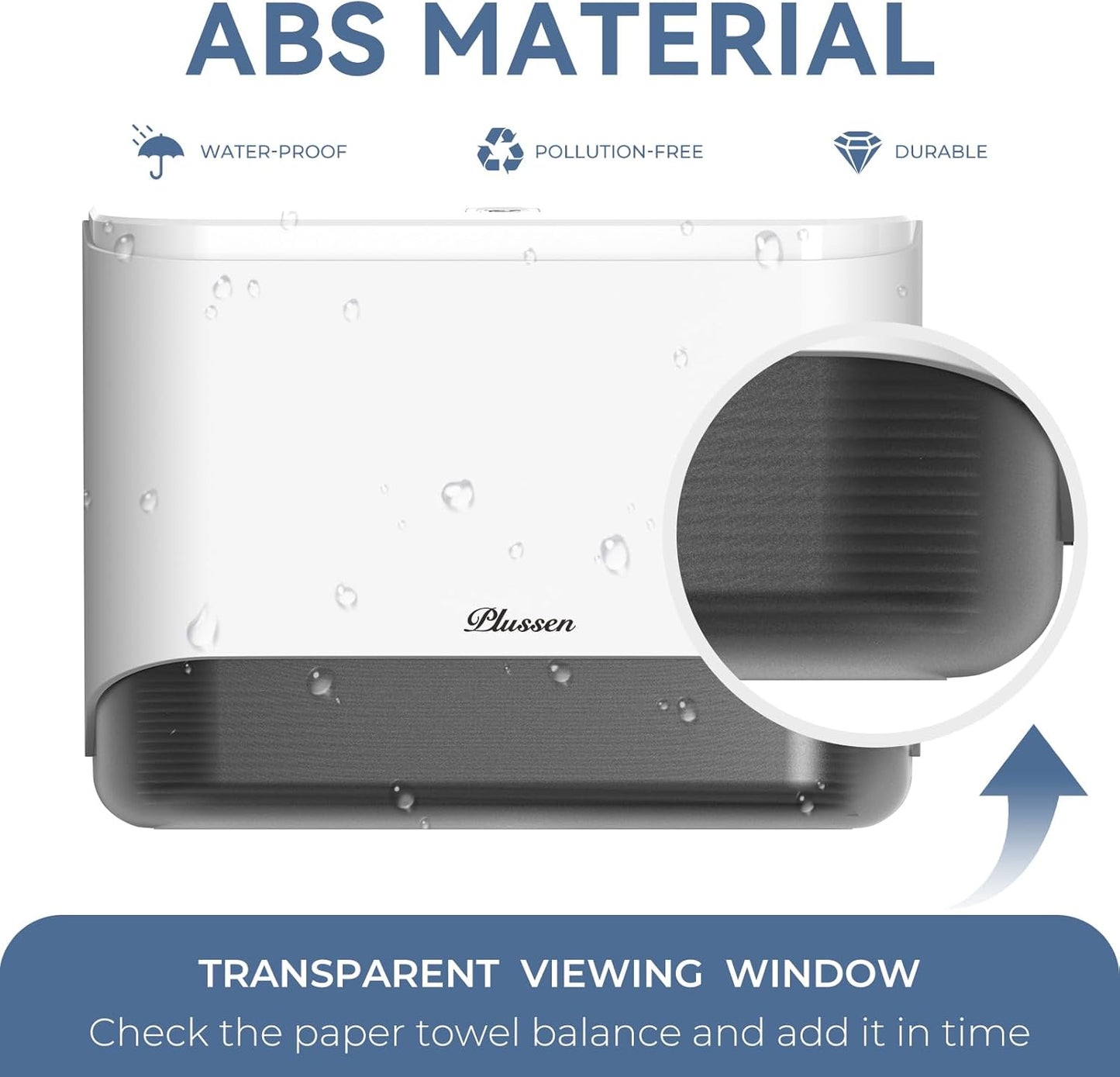 Commercial Paper Towel Dispenser Wall Mount C-Fold Multifold Trifold Hand Towels Dispenser for