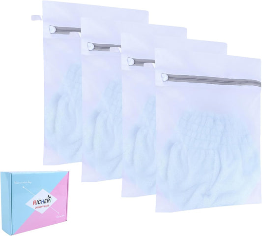Mesh Laundry Bags, Mesh Wash Bags, Durable Mesh Structure with Strong Zipper, Suitable for