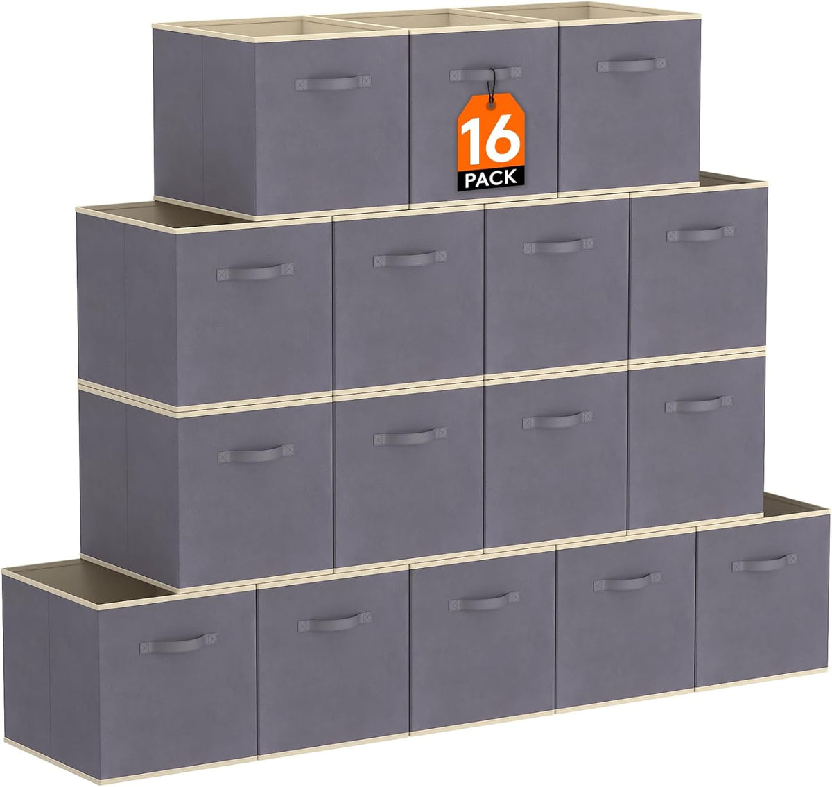 Lifewit 16 Packs Storage Cubes, 11 Inch Cube Storage Bins, Foldable Decorative Fabric Storage