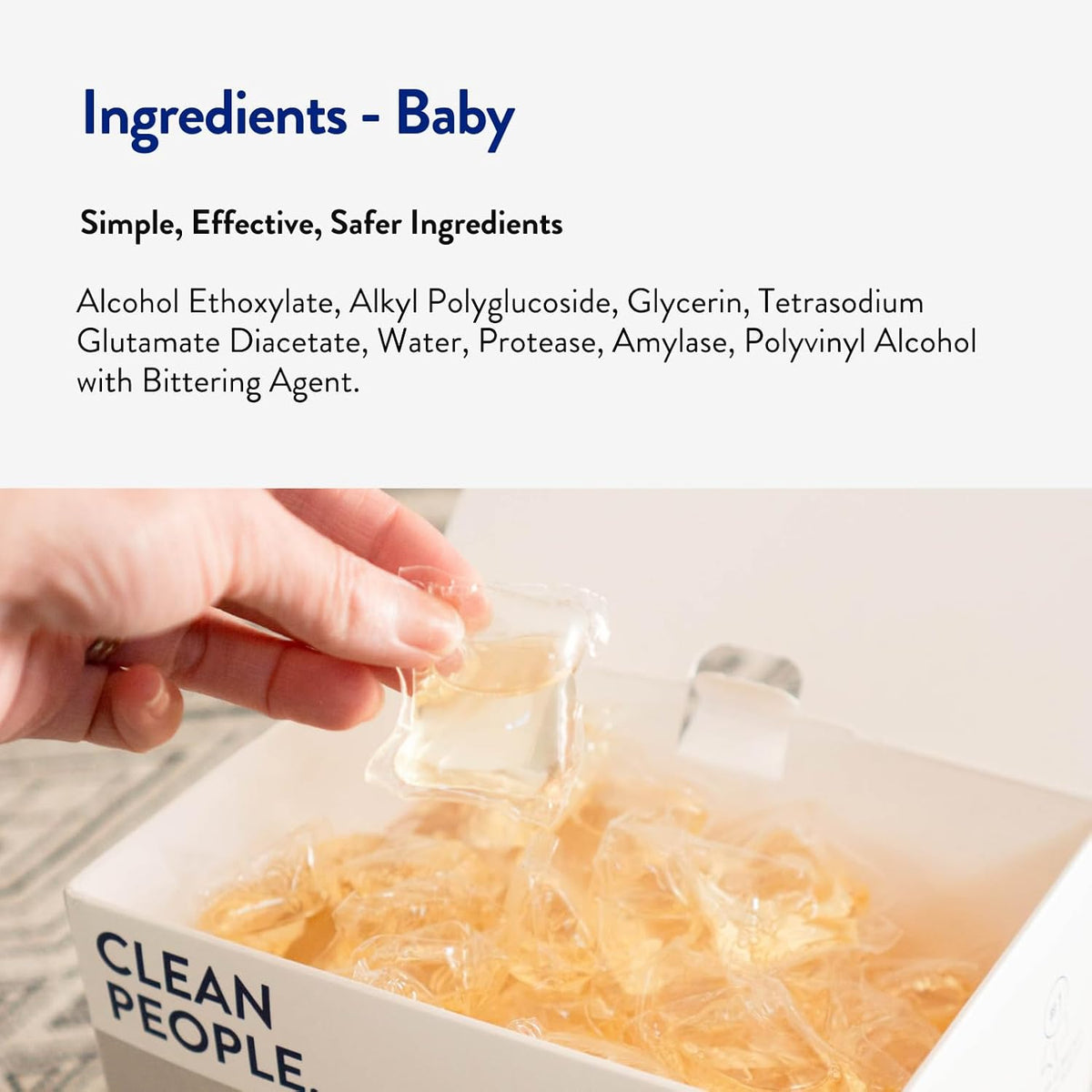 The Clean People Laundry Detergent Pods - Recyclable Packaging, Hypoallergenic, Stain Fighting