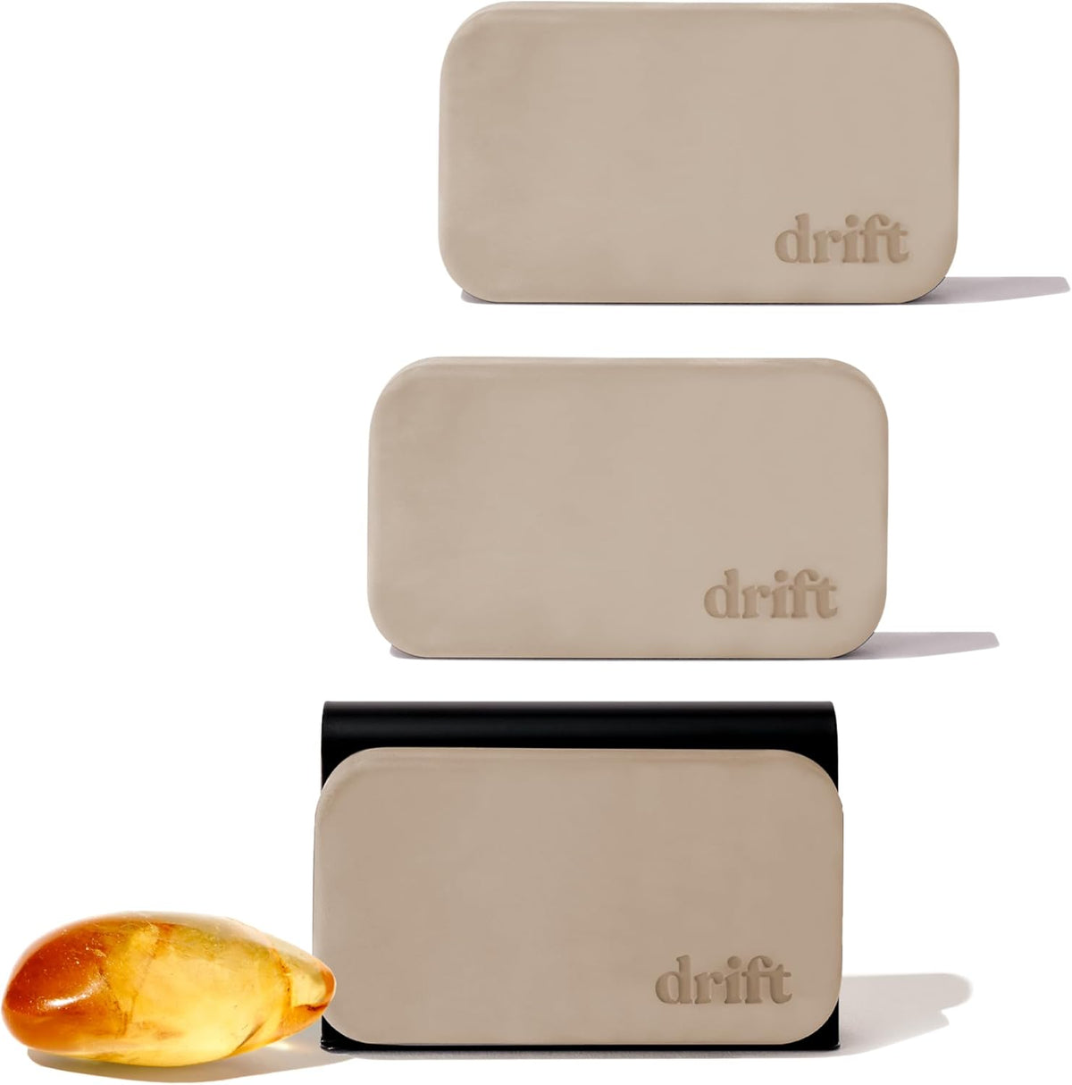 Drift Car Air Freshener - Stone Air Freshener - Car Odor Eliminator - Amber 3 Pack Starter Kit