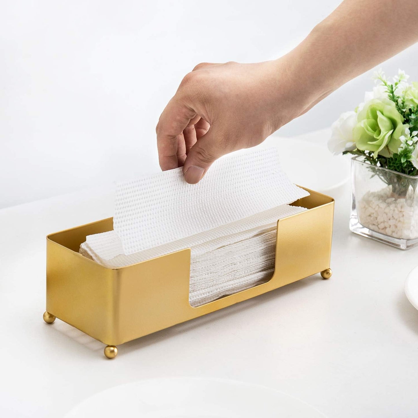 MyGift Gold Paper Towel Holder, Toilet Paper Towel Dispenser for Bathroom, C fold Paper Towel