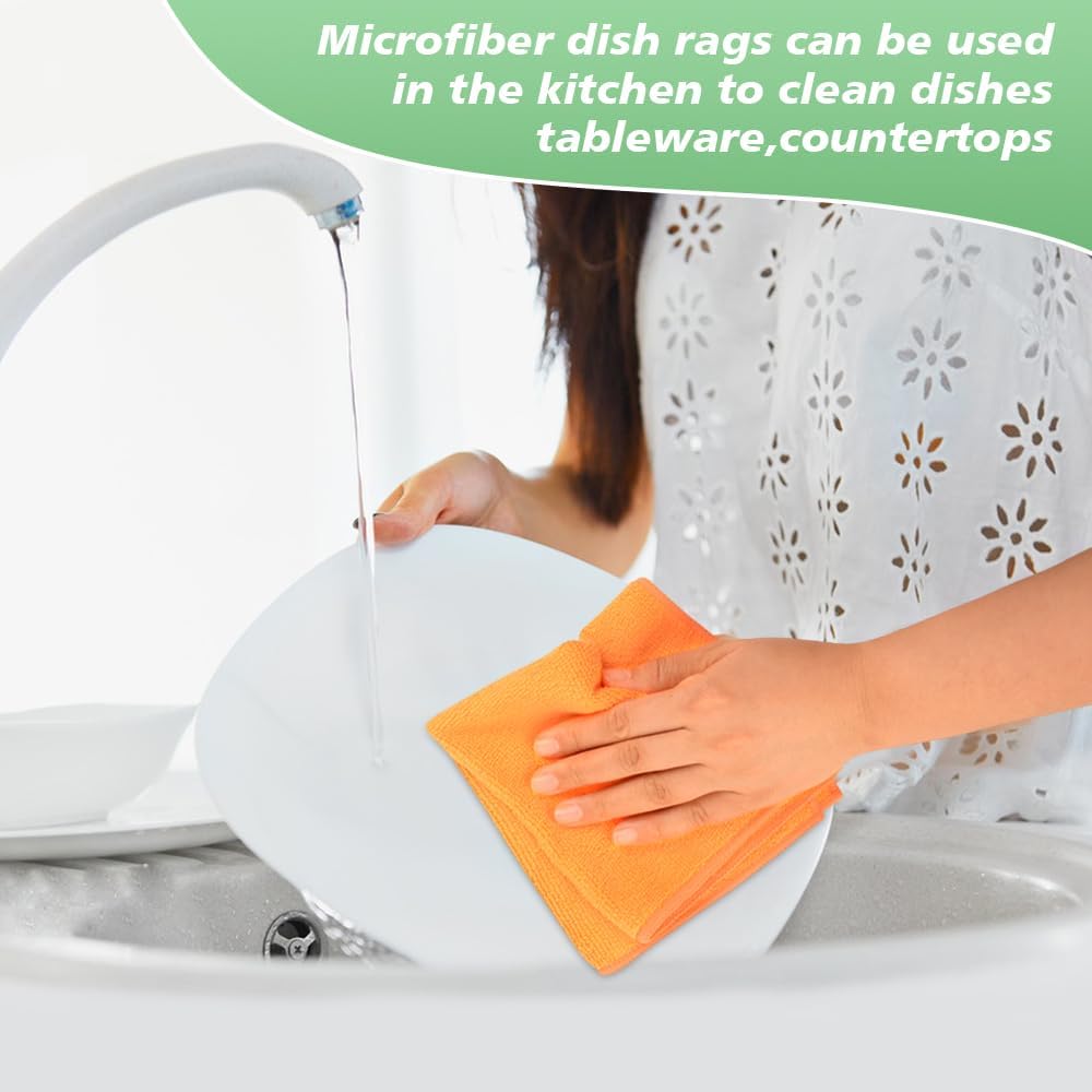 SINLAND Microfiber Dish Cloth for Washing Dishes Rags Best Kitchen Washcloth Cleaning Cloths 5