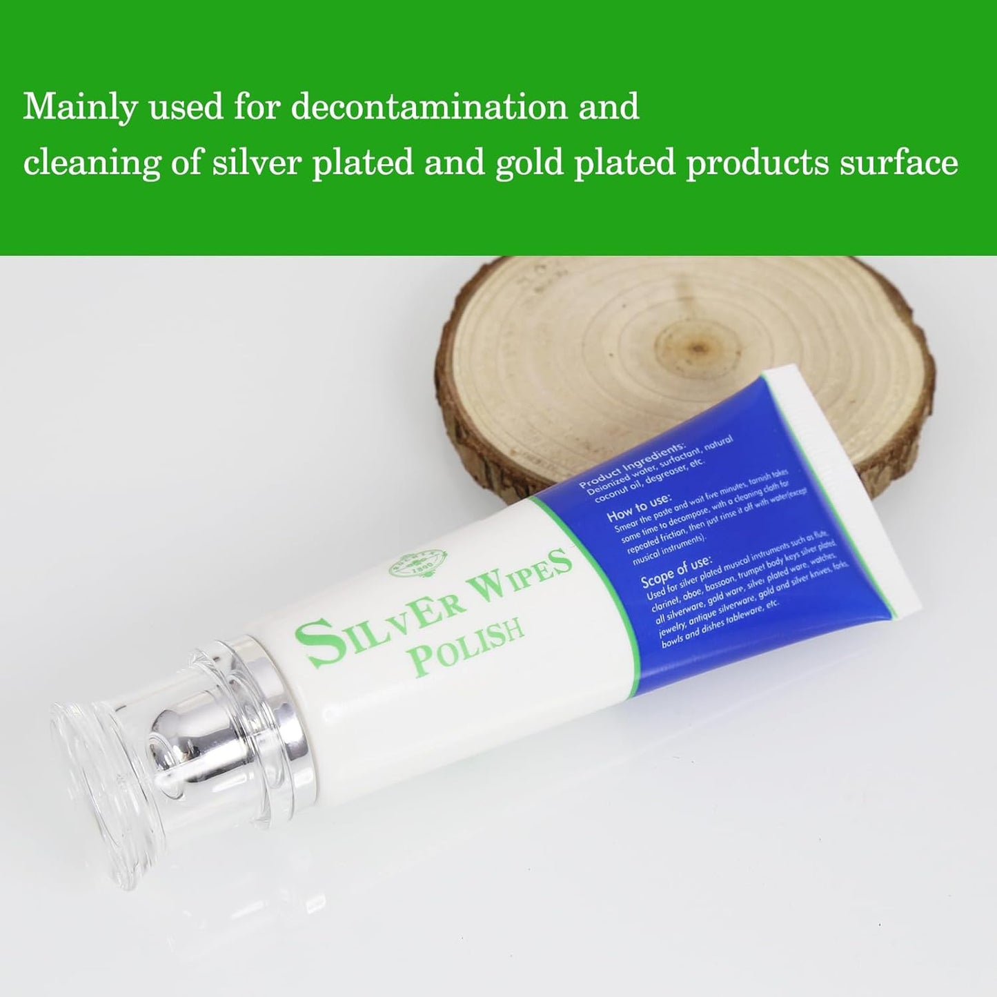 Silver Wipe Polish Cleaner Removes Surface Oxidation Tarnish from Sterling Silver, Silver and Gold