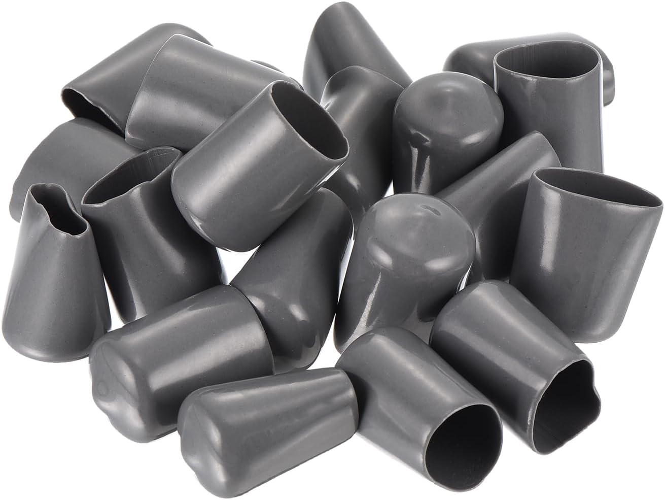 uxcell 20pcs Rubber End Caps 14mm ID Vinyl PVC Round Tube Bolt Cap Cover Screw Thread Protectors