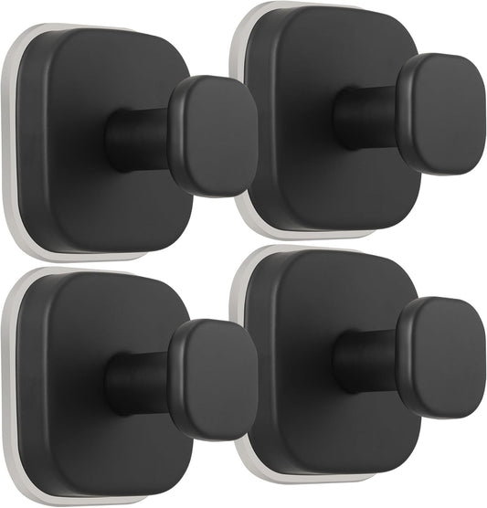 Suction Cup Hooks for Shower - Reusable No-Drill Mounting - Hooks for Towels, Robes & Loofah on