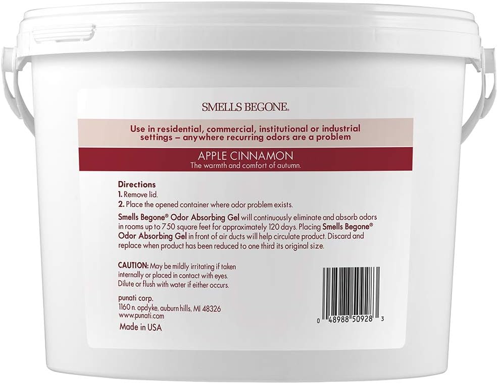 SMELLS BEGONE 1-Gallon Odor Absorber Gel - Air Freshener & Odor Eliminator for Homes, Garages &