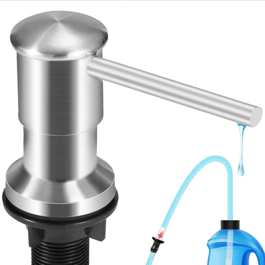 Yofidra Soap Dispenser for Kitchen Sink: Built in Sink Soap Dispenser Pump, Brushed Nickel