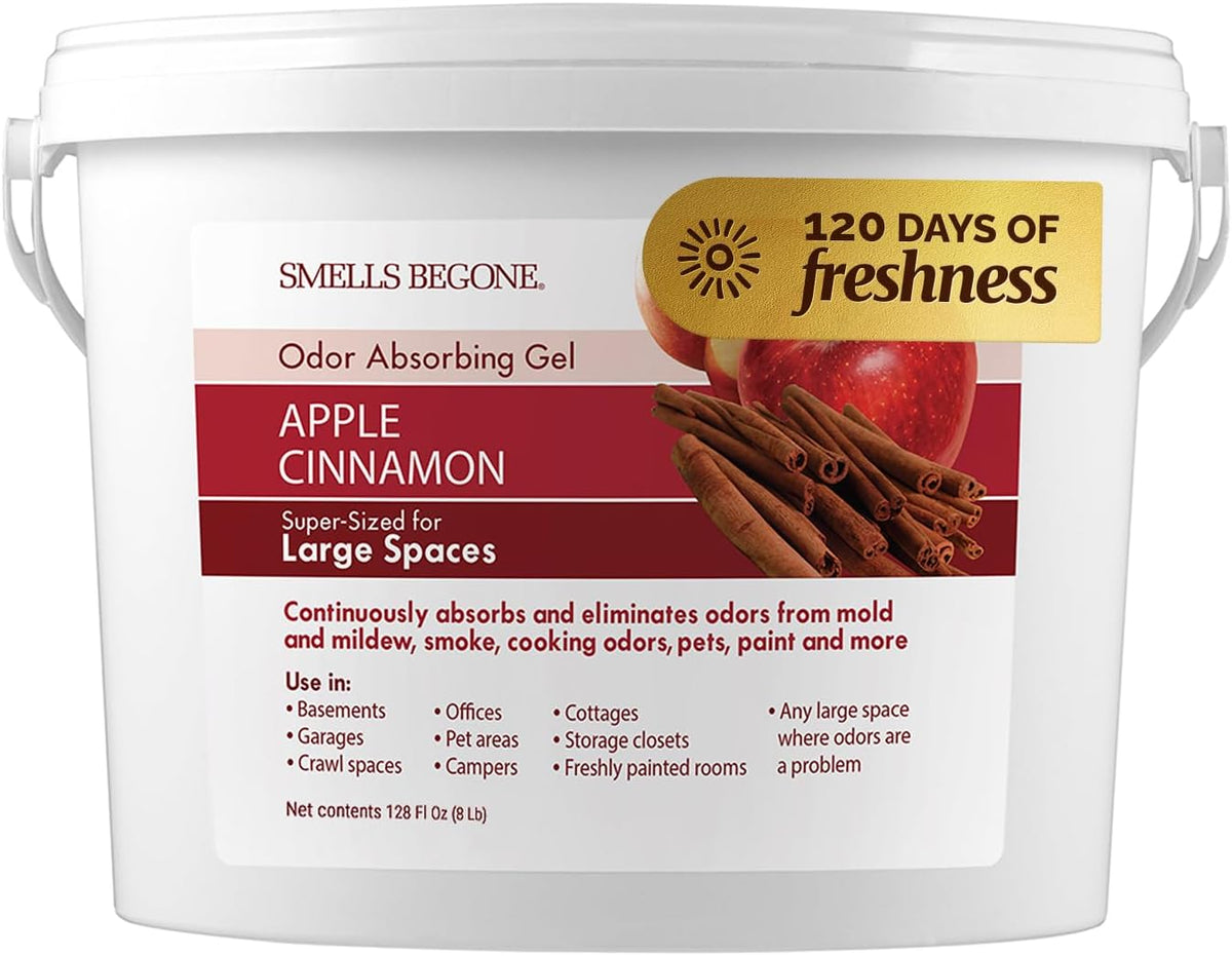 SMELLS BEGONE 1-Gallon Odor Absorber Gel - Air Freshener & Odor Eliminator for Homes, Garages &