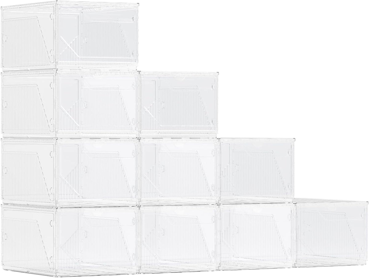 10 Pack Upgraded XX-Large Storage Organizer with Magnetic Door, New structure is more stable