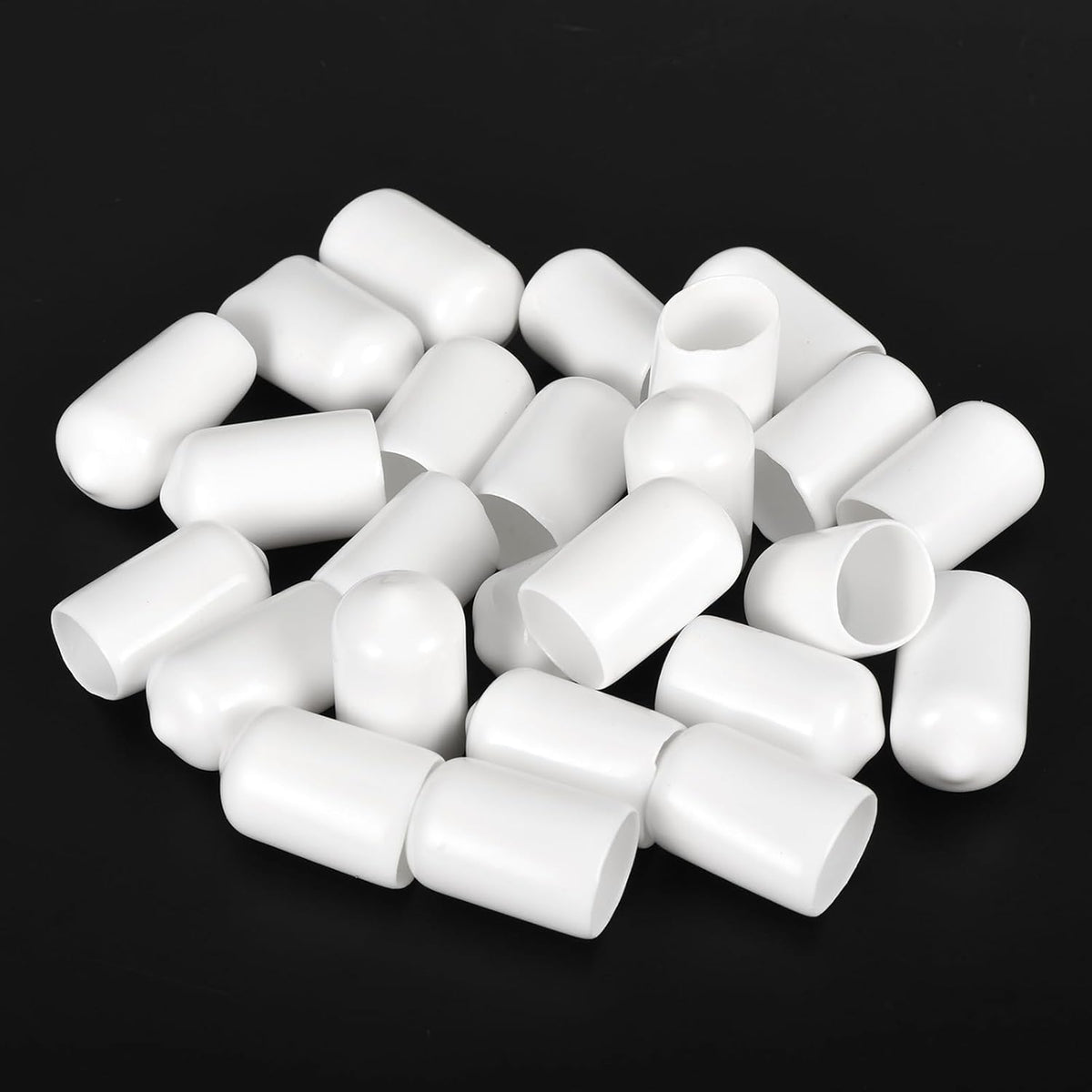 uxcell 20pcs Rubber End Caps 12mm(1/2 inch) ID Vinyl Round End Cap Cover Screw Thread Protectors