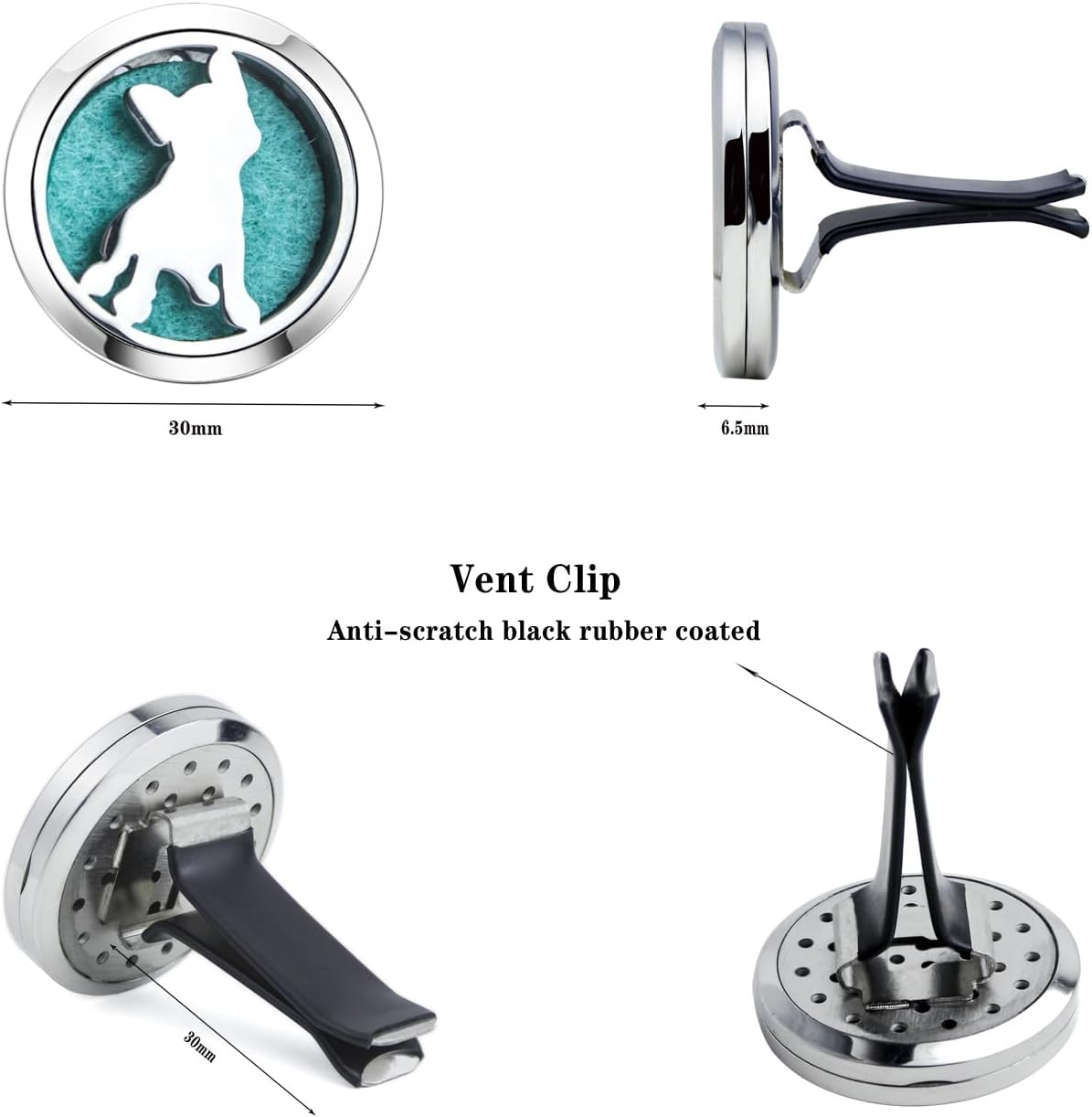 Dog Car Diffuser Vent Clips Essential Oil Car Diffuser Aromatherapy Vent Clip Air Freshener Car