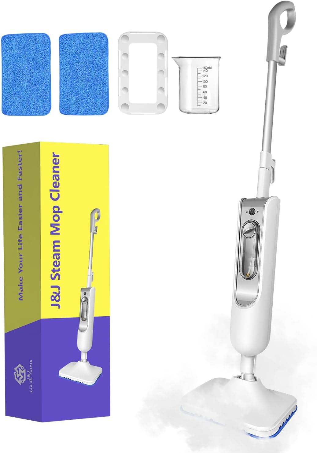 Steam Mop for Floor Cleaning, Effortless Ergonomic Design Floor Steamer for Hardwood and Tile