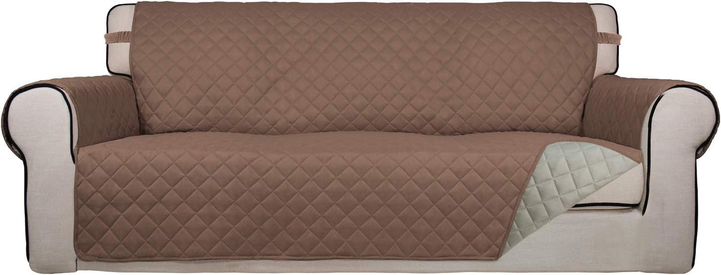 PureFit Reversible Quilted Sofa Cover, Water Resistant Slipcover Furniture Protector, Washable